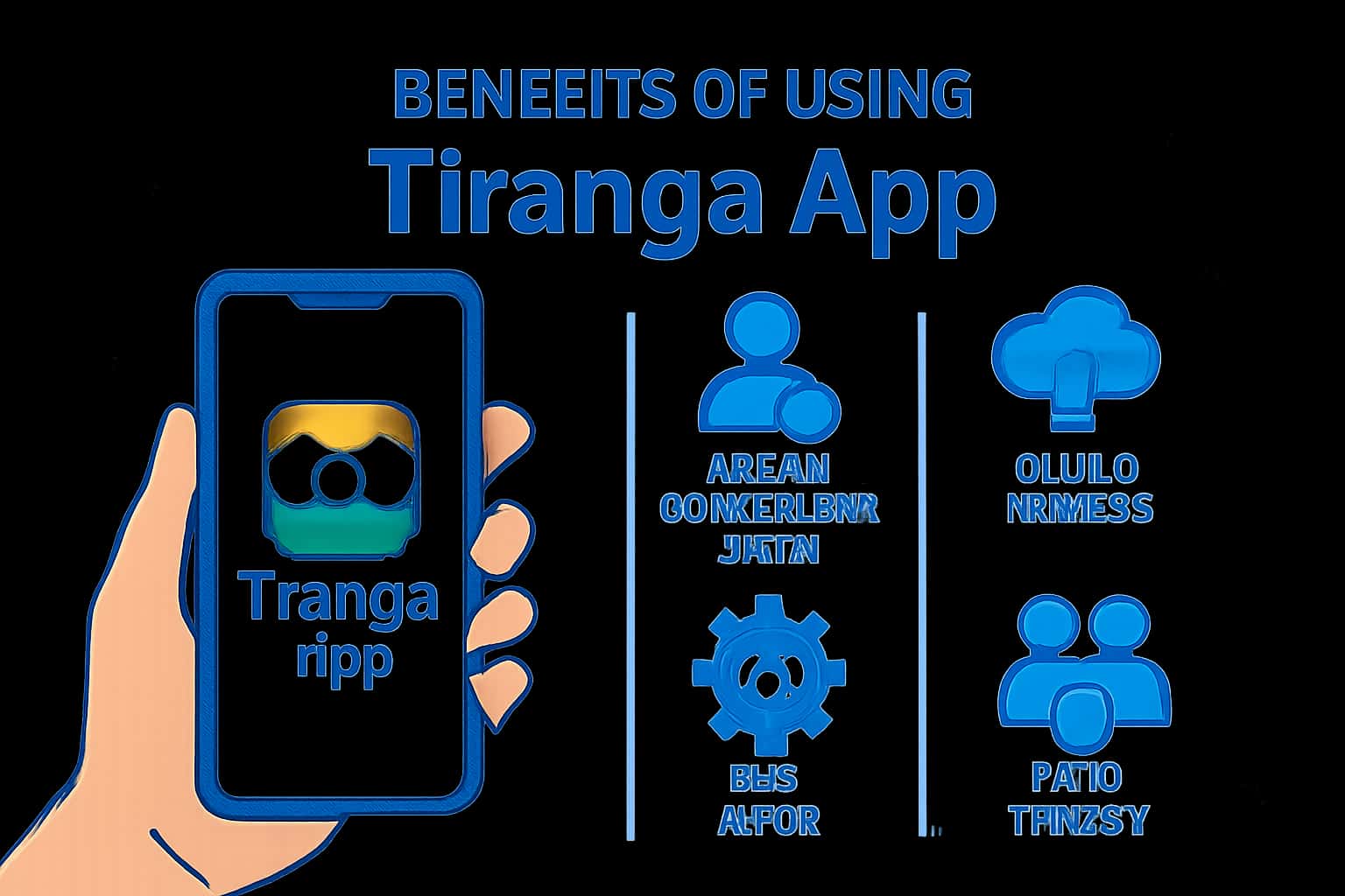 Informative representation of the Tiranga App's benefits