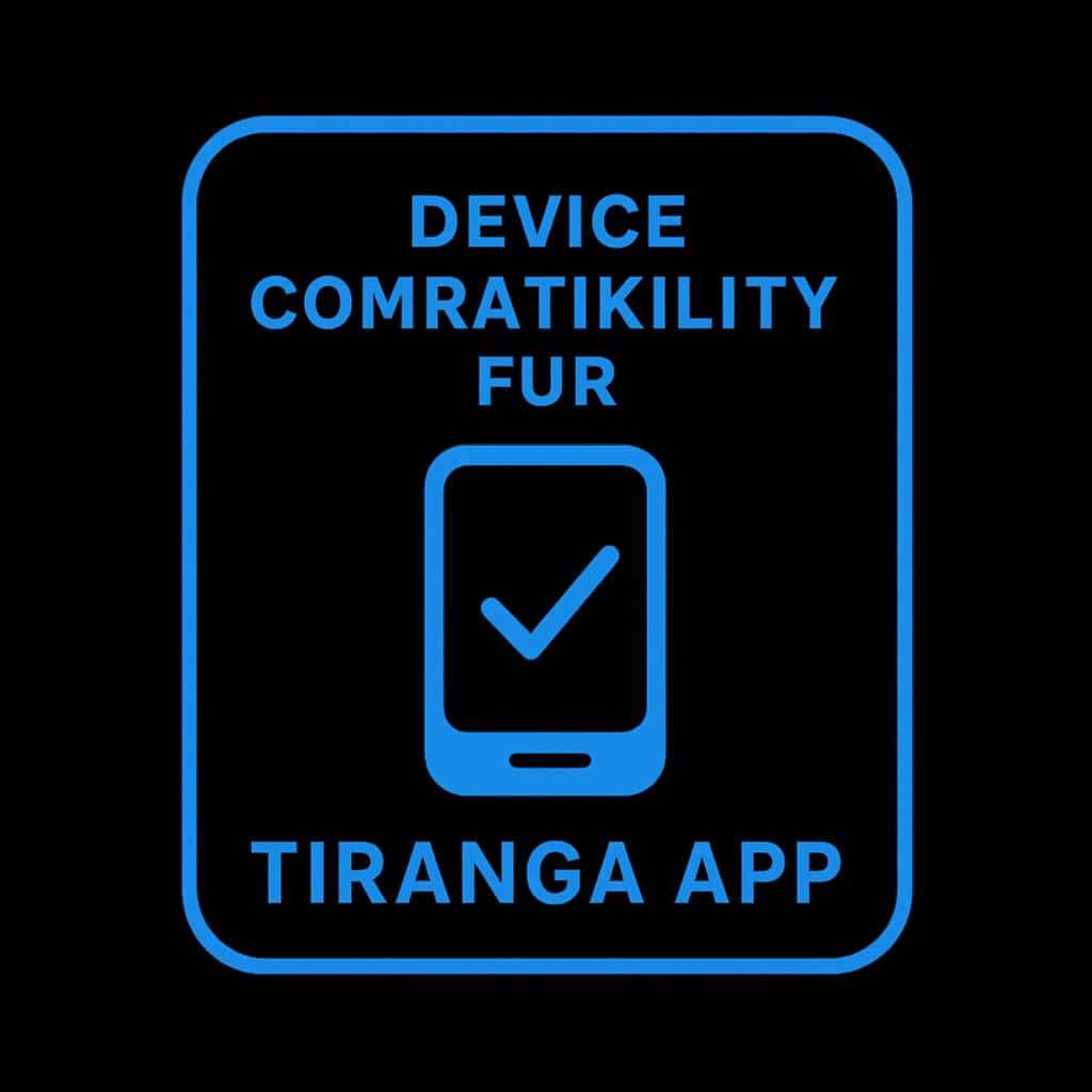 Icon representing compatibility information for the Tiranga App.