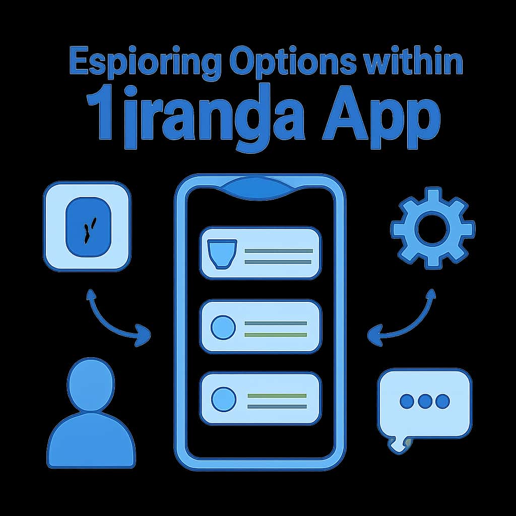 Illustration of user options within the Tiranga App.