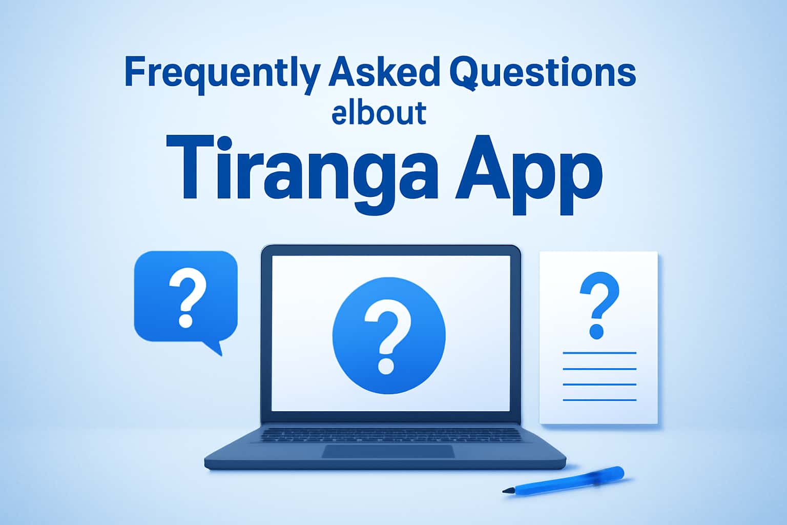 Visual representation of Frequently Asked Questions about Tiranga App.
