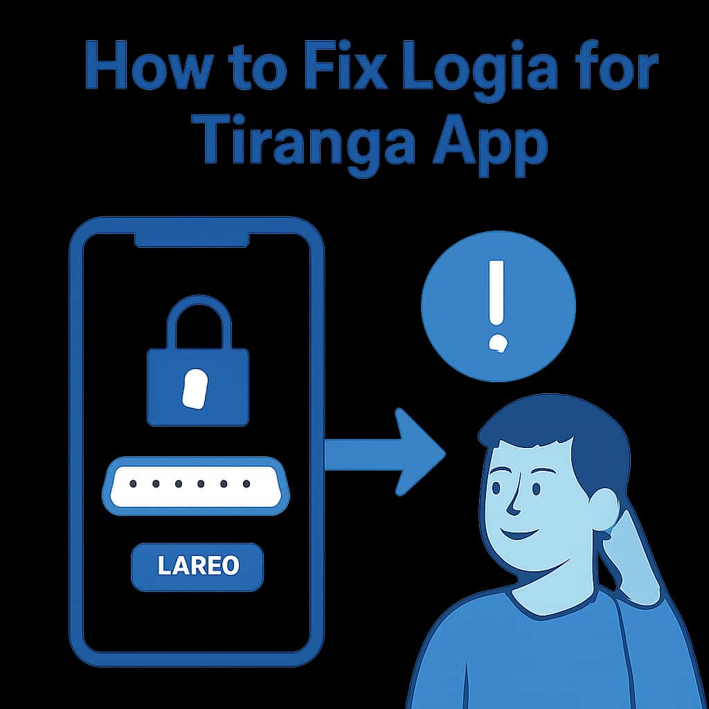 Diagram illustrating troubleshooting steps for Tiranga App login