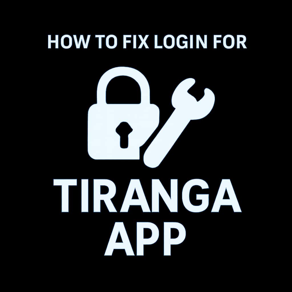 Icon representing login troubleshooting for Tiranga App