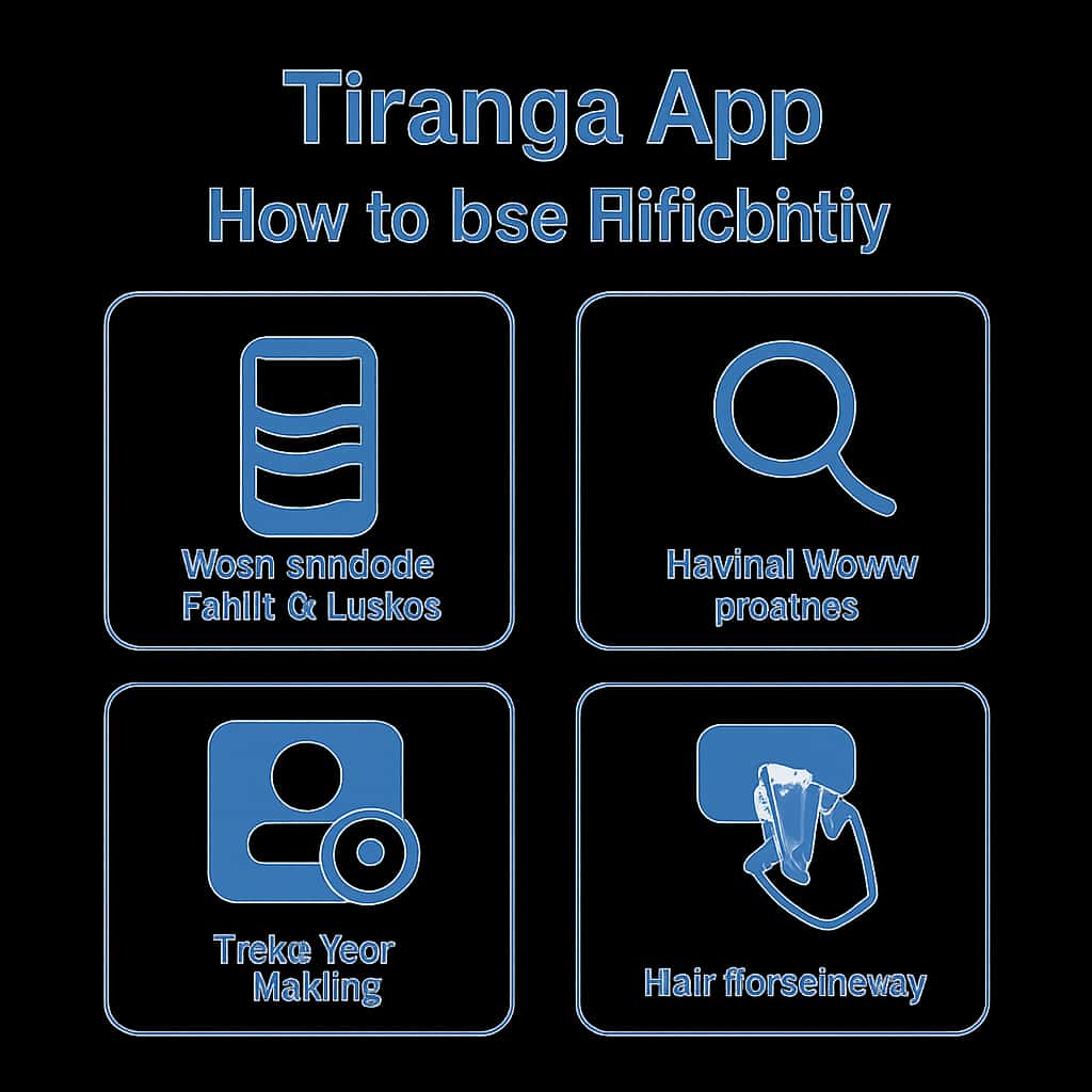 Diagram explaining the installation steps for Tiranga App