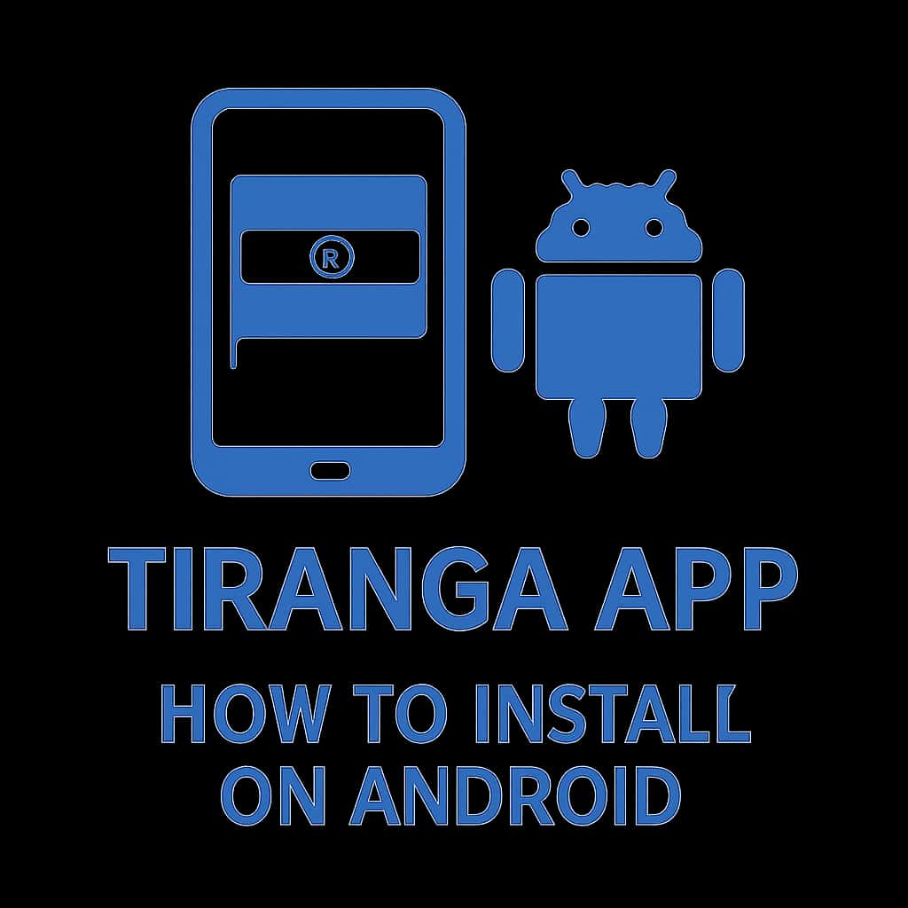 Icon illustrating the Tiranga App installation process.
