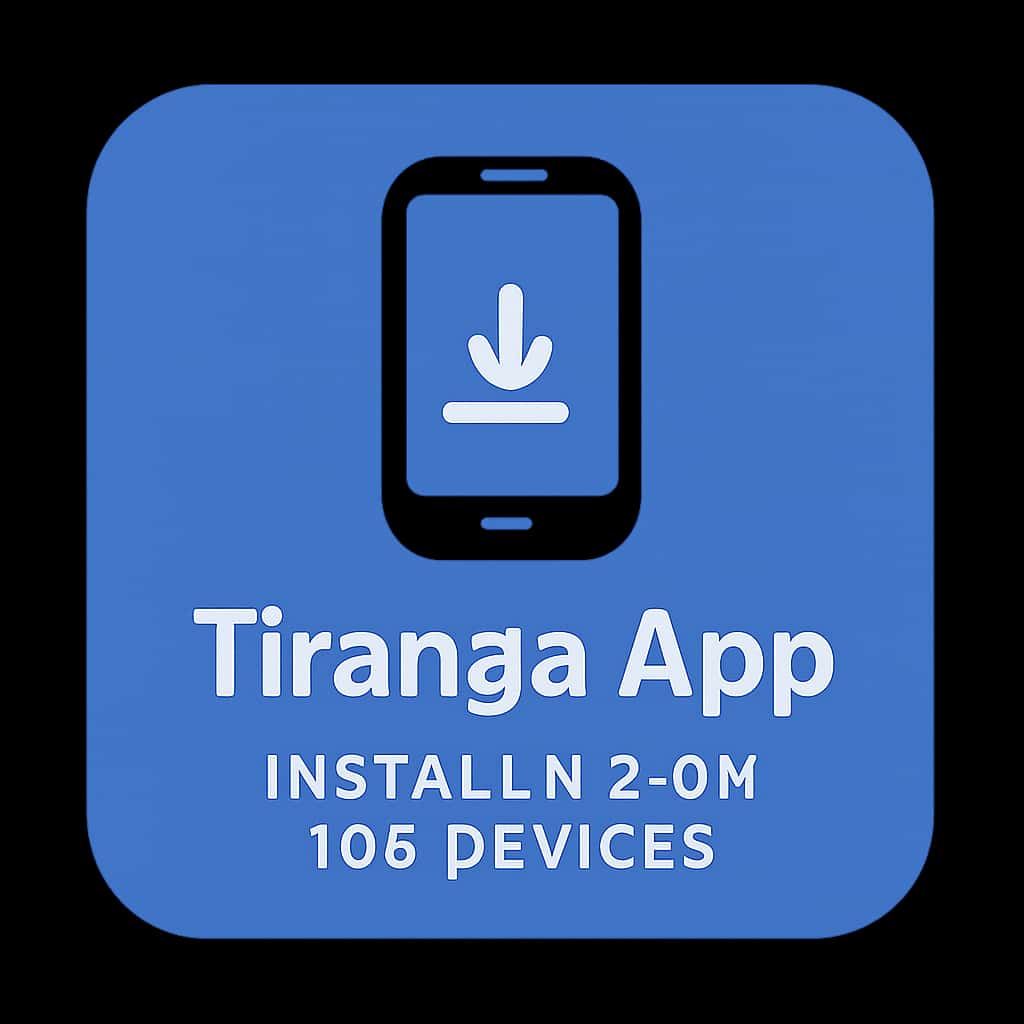 An icon representing the installation guide for Tiranga App on iOS.