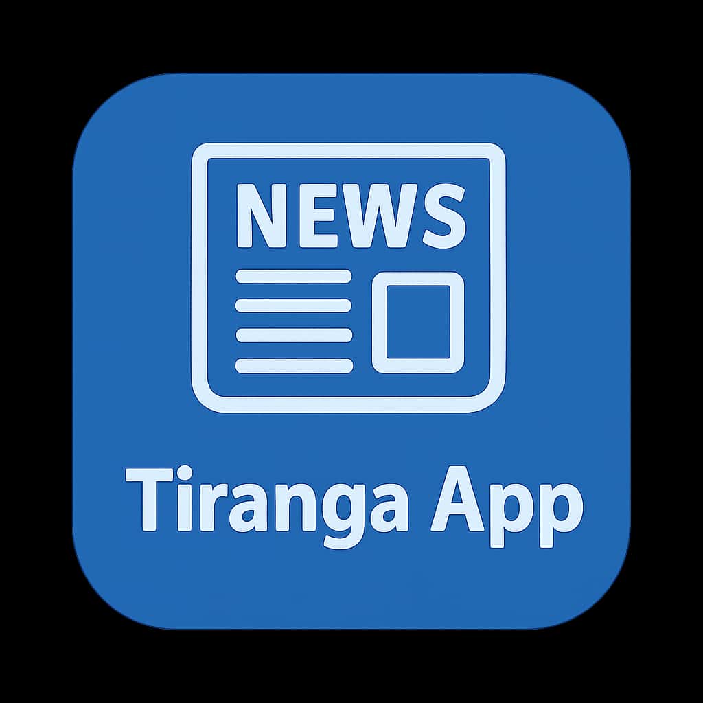 Badge concept for Latest News for Tiranga App